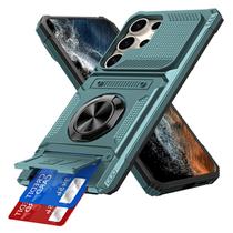 Capa para celular COTDINFOR Galaxy S24 Ultra com carteira para 2 cartões e anel Capa para celular COTDINFOR Galaxy S24 Ultra com carteira para 2 cartões e anel