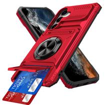 Capa para celular COTDINFOR Galaxy S26 com porta-cartões, vermelha Capa para celular COTDINFOR Galaxy S26 com porta-cartões, vermelha
