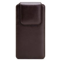 CAPA PARA CELULAR COURO CLIP CINTO PREMIUM GG 16x8x1,5cm MARROM