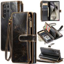 Capa para celular Deekeewe Galaxy S24 Ultra 5G, carteira de couro PU
