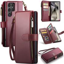 Capa para celular Deekeewe Galaxy S24 Ultra 5G Wine Red