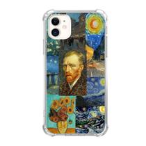 Capa para celular Fortunicdy Van Gogh Art Collage iPhone 11