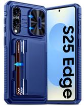 Capa para celular GooseBox Galaxy S25 Edge Wallet azul Capa para celular GooseBox Galaxy S25 Edge Wallet azul