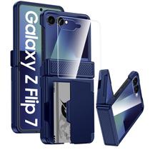 Capa para celular GooseBox Galaxy Z Flip 7 Wallet RFID azul Capa para celular GooseBox Galaxy Z Flip 7 Wallet RFID azul