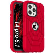 Capa para celular Grifobes iPhone 14 Pro 6.1" vermelha preta