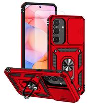 Capa para celular GSDCB Samsung Galaxy S25 FE vermelha com suporte Capa para celular GSDCB Samsung Galaxy S25 FE vermelha com suporte