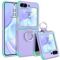 Capa para celular GUAGUA Galaxy Z Flip 5 6,7" roxa robusta Capa para celular GUAGUA Galaxy Z Flip 5 6,7" roxa robusta