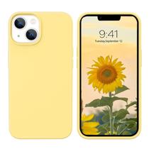 Capa para celular GUAGUA iPhone 13 Mini 5,4" de silicone amarelo