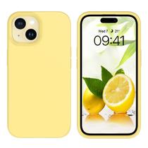 Capa para celular GUAGUA iPhone 15 Plus 6,7" Silicone Amarela