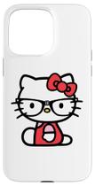 Capa para Celular Hello Kitty com Óculos Nerd para iPhone 15 Pro Max