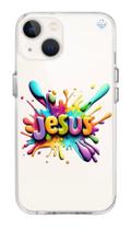 Capa para Celular Iphone Jesus Colorido Fé em Cada Detalhe