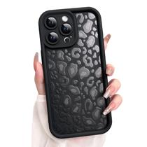 Capa para celular KANGHAR Leopard Print iPhone 15 Pro Max 6,7" marrom