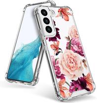 Capa para celular KIOMY Galaxy S22 5G floral à prova de choque