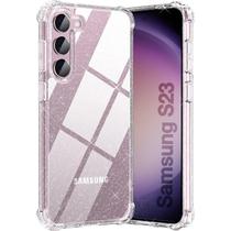 Capa para celular KIOMY Galaxy S23 Clear Glitter TPU Slim