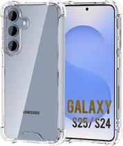 Capa para Celular KIOMY para Samsung Galaxy S25 S24 Transparente Antichoque Capa para Celular KIOMY para Samsung Galaxy S25 S24 Transparente Antichoque