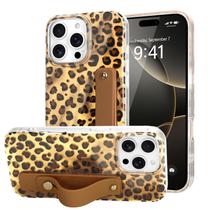 Capa para celular LAPOPNUT iPhone 16 Pro 6,3" com estampa de leopardo