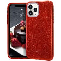 Capa para celular MATEPROX iPhone 11 Pro Max 6,5" Red Sparkle