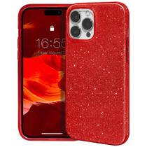 Capa para celular MATEPROX iPhone 15 Pro 6.1" Red Sparkle