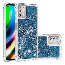 Capa para celular Motorala Moto G9 Plus Glitter Liquid Transparente