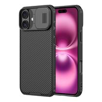 Capa para celular Nillkin iPhone 16 6.1", capa de câmera deslizante preta