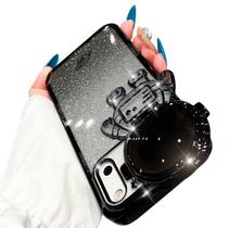 Capa para celular QokCoahn Astronaut compatível com iPhone 17 preta Capa para celular QokCoahn Astronaut compatível com iPhone 17 preta