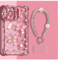 Capa para celular Rosemary Pink Butterfly iPhone 15 Pro Max 6.7"