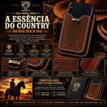 CAPA PARA CELULAR TRADICIONAL FORRADA COM VIRÓLA (café)