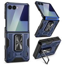 Capa para celular VEGO Z Flip 7 5G 2025 Blue Hinge Kickstand