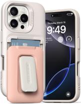 Capa para celular VRS DESIGN Orb Card Wallet iPhone 16 Pro Pink Sand