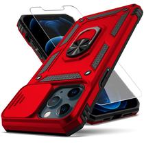 Capa para celular YZOK iPhone 12 Pro Max 6,7" vermelha à prova de choque Capa para celular YZOK iPhone 12 Pro Max 6,7" vermelha à prova de choque