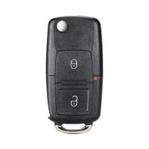 Capa para Chave de Carro Dobrável KEYYOU - Compatível com VW Polo, Passat B5, Tiguan, Golf, Seat e Skoda (2/3 Botões)