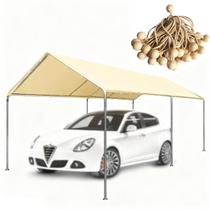 Capa para cobertura de carport 305 x 610 cm bege em tecido PE