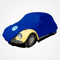 Capa para cobrir carro fusca vw itamar 1200 1300 1500 1600 tecido helanca lycra cor azul capas lp