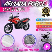 Capa para Cobrir Moto BMW F700gs 100% Forrada Forro Total Armada Force 100% Impermeável Forro Total Protege Sol Chuva Poeira Lona Proteção Automotiva