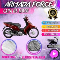 Capa para Cobrir Moto Honda Biz 110i 100% Forrada Forro Total Armada Force 100% Impermeável Forro Total Protege Sol Chuva Lona Proteção Automotiva