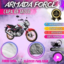 Capa para Cobrir Moto Honda CG 160 100% Forrada Forro Total Armada Force 100% Impermeável Forro Total Protege Sol Chuva Lona Proteção Automotiva