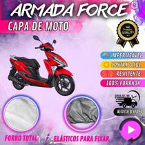 Capa para Cobrir Moto Honda ELITE 125 100% Forrada Forro Total Armada Force 100% Impermeável Forro Total Protege Sol Chuva Lona Proteção Automotiva