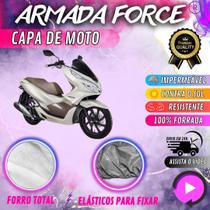 Capa para Cobrir Moto Honda PCX 150 100% Forrada Forro Total Armada Force 100% Impermeável Forro Total Protege Sol Chuva Lona Proteção Automotiva