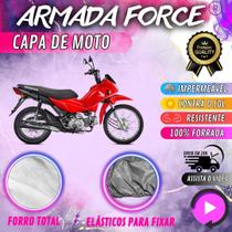 Capa para Cobrir Moto Honda POP 110i 100% Forrada Forro Total Armada Force 100% Impermeável Forro Total Protege Sol Chuva Lona Proteção Automotiva