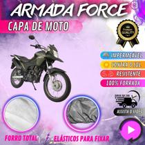 Capa para Cobrir Moto HONDA XRE 190 100% Forrada Forro Total Armada Force 100% Impermeável Forro Total Protege Sol Chuva Lona Proteção Automotiva