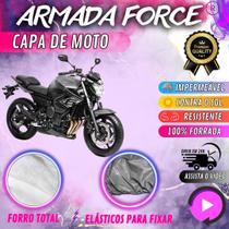 Capa para Cobrir Moto YAMAHA XJ6n 100% Forrada Forro Total Armada Force 100% Impermeável Forro Total Protege Sol Chuva Poeira Lona Proteção Automotiva