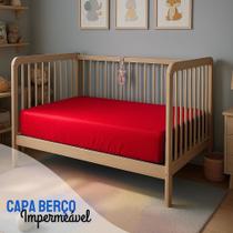 Capa Para Colchão Berço Mini Cama Impermeável Com Zíper VERMELHA Capa Para Colchão Berço Mini Cama Impermeável Com Zíper VERMELHA