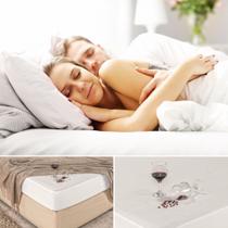 Capa para colchao cama casal padrao impermeavel com elastico ideal para colchão de até 30cm de altura