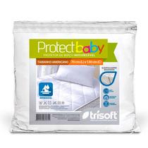 Capa Para Colchão De Berço Protetor Impermeável Bebê Protetora Silenciosa Americano Antimofo e Antiacaro Mini Cama 130x70 Macio - Trisoft