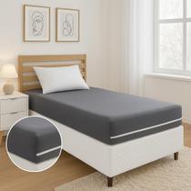 Capa Para Colchão Malha Gel Solteiro Com Zíper Luxuosa