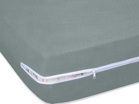 Capa Para Colchão Solteiro 15 Cm De Altura 01 Peça Malha Chumbo