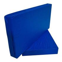 Capa para Colchão Solteiro 188 x 88 x 30cm Vinil Azul com Zíper - Magic Bag