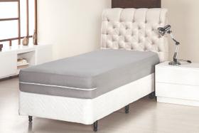 Capa para Colchão Solteiro Altura 30cm Cinza