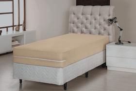 Capa para Colchão Solteiro Altura 30cm Marfim