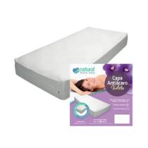 Capa para colchao solteiro impermeavel antiacaro violeta 190 x90x20 cm branco tam s Capa para colchao solteiro impermeavel antiacaro violeta 190 x90x20 cm branco tam s